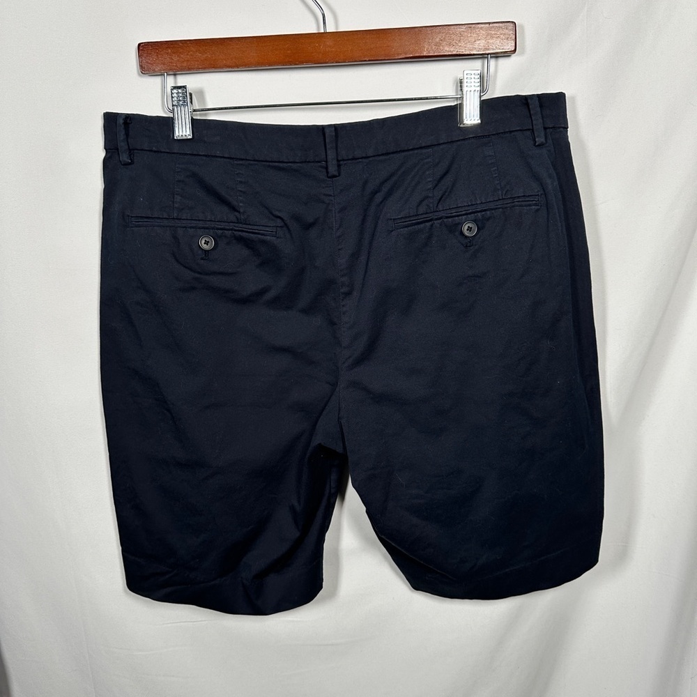 Uniqlo mens chino shorts stretch cotton modern fit drawstring waist navy L - Picture 3 of 7